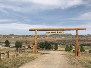 Sign to ranch that says " Bar-None Ranch"